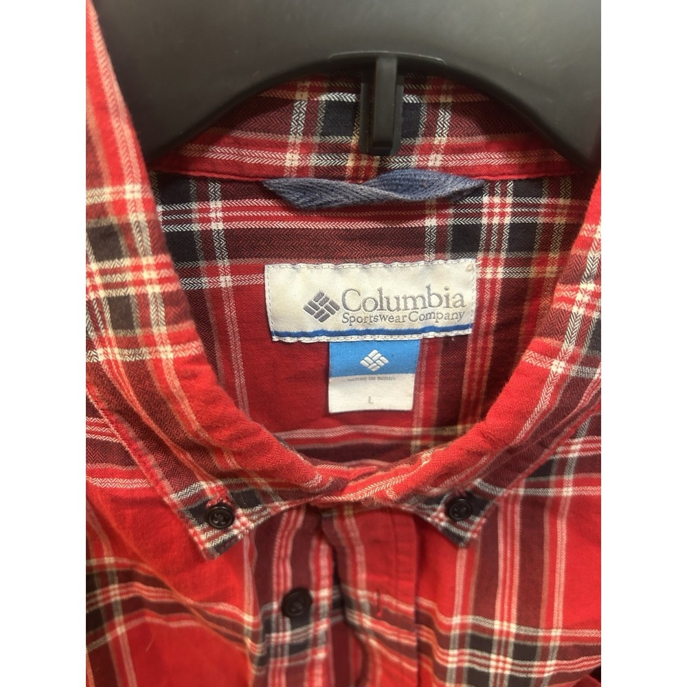 Columbia Men's Plaid Long Sleeve Shirt Size L - Picture 3 of 4